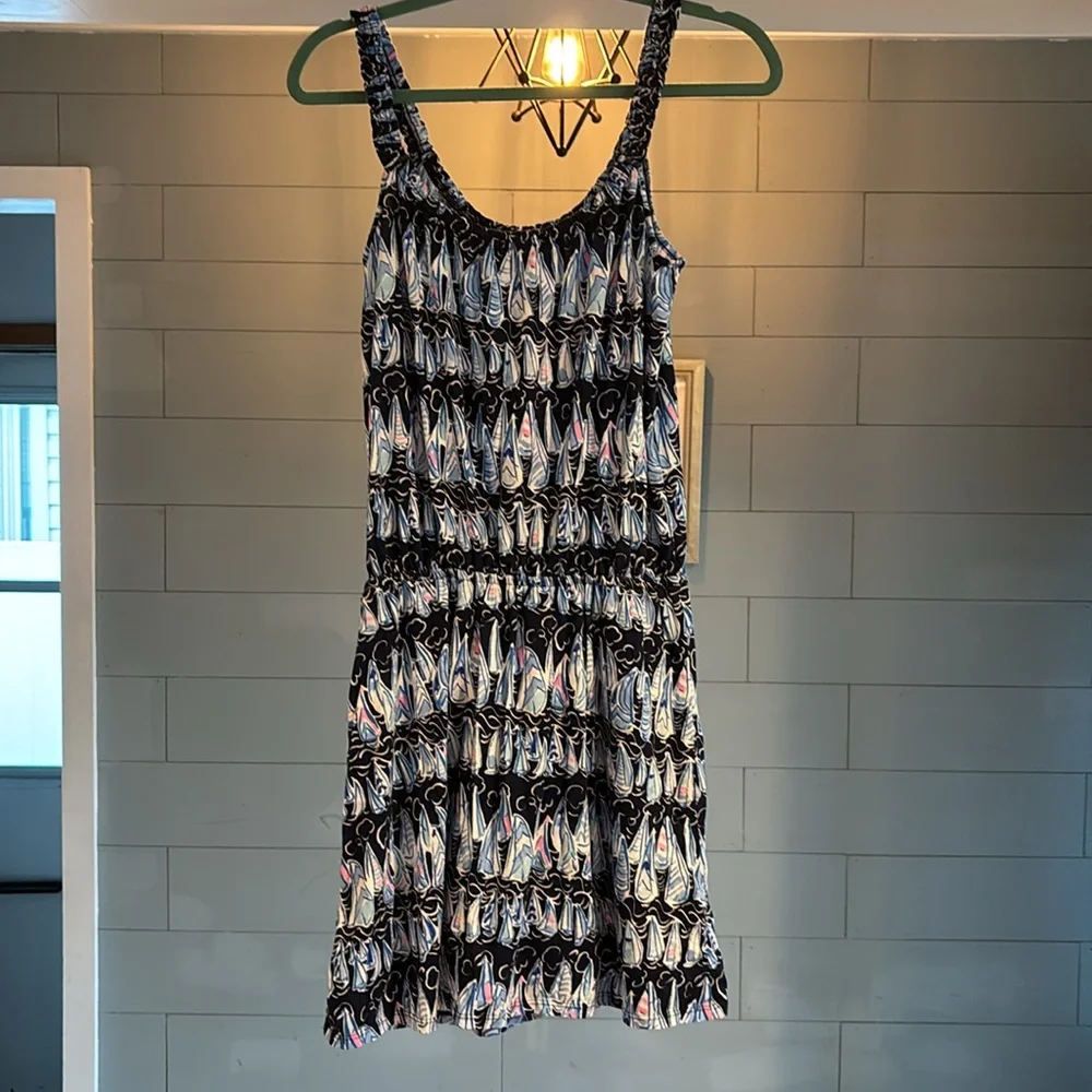 Lilly Pulitzer Loro Romper low tide navy Sales and stripes - Picture 6 of 6